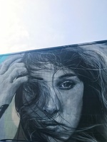 Graffiti eines authentischen Frauengesichts